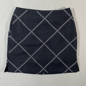 EP Pro‎ Womens Navy Blue & White Diamond Pattern Golf Skirt Size 6